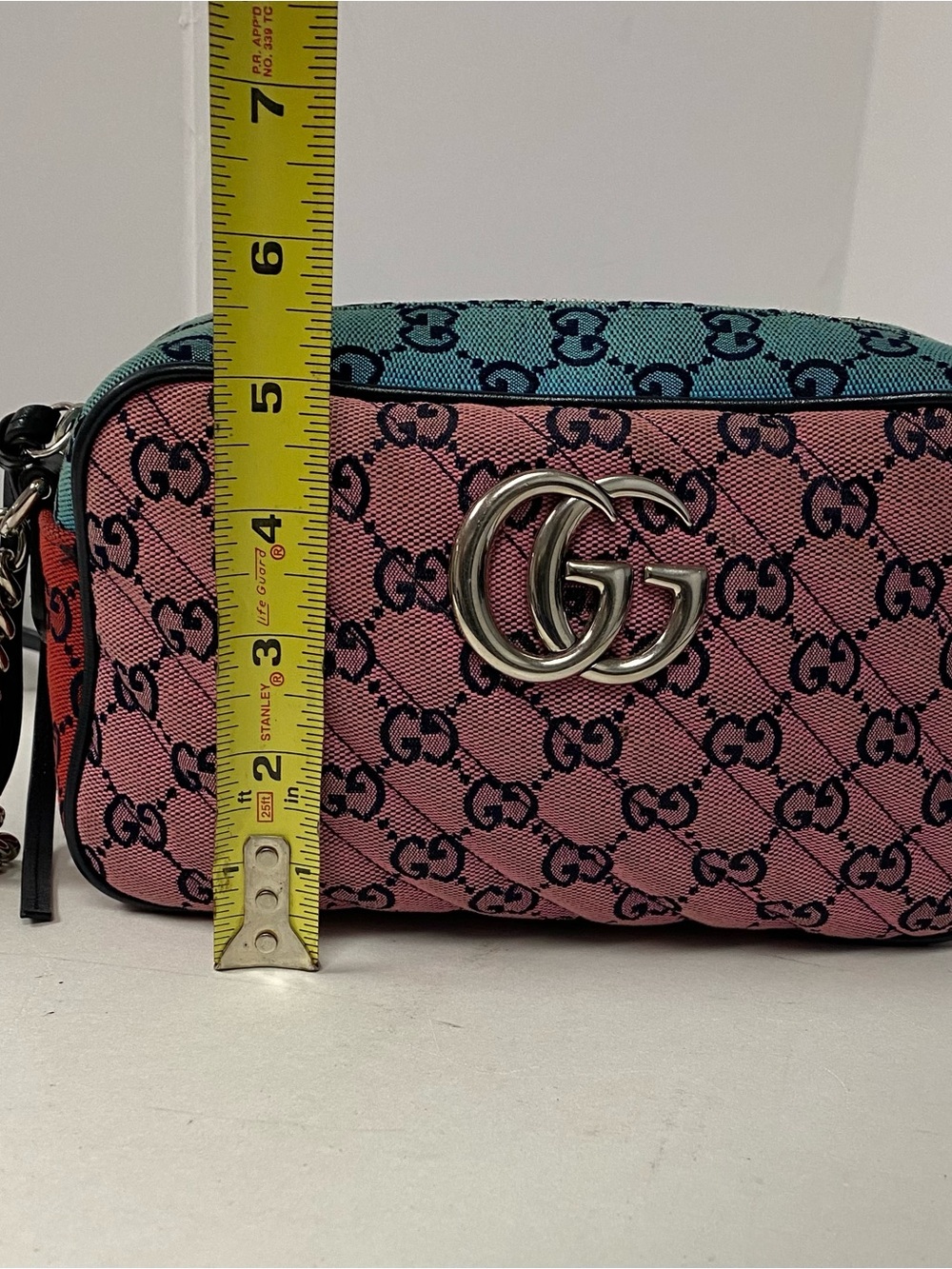 Gucci multicolor GG canvas small MORMONT chain shoulder bag - Picture 11 of 12